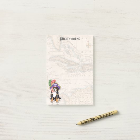 Berner Pirate Post-it Klebezettel (Auf Schreibtisch)