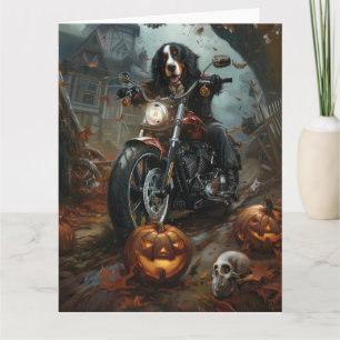 Berner Reitmotorrad Halloween Gruselig Karte