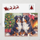 Berner Sennen Weihnachtskarte Feiertagskarte (Vorne/Hinten)