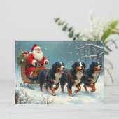 Berner Sennen Weihnachtskarte Feiertagskarte (Stehend Vorderseite)