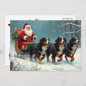 Berner Sennen Weihnachtskarte Feiertagskarte (Vorne/Hinten)