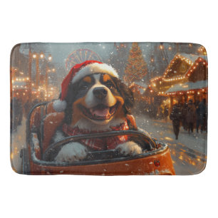 Berner Sennenhund Achterbahn Weihnachten Badematte