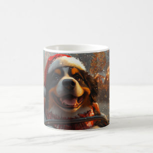 Berner Sennenhund Achterbahn Weihnachten Kaffeetasse