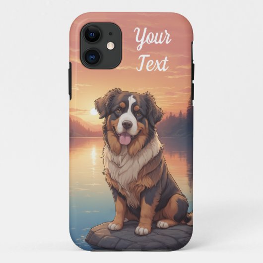 Berner Sennenhund am See Case-Mate iPhone Hülle (Rückseite)