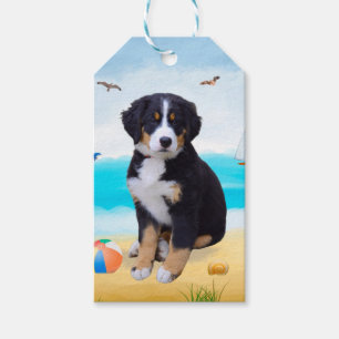 Berner Sennenhund am Strand Geschenkanhänger