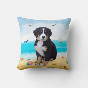 Berner Sennenhund am Strand Kissen