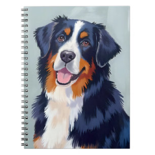 Berner Sennenhund Aquarell-Haustier Notizblock