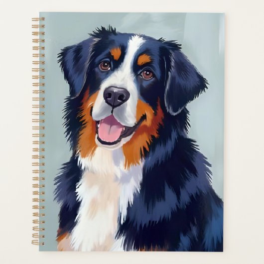 Berner Sennenhund | Aquarell-Haustier Planer (Vorderseite)