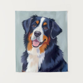 Berner Sennenhund | Aquarell-Haustier Wandteppich