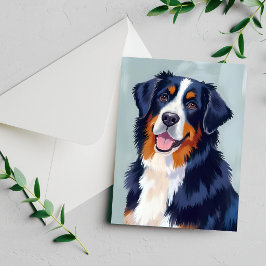 Berner Sennenhund | Aquarell-Haustierkarte