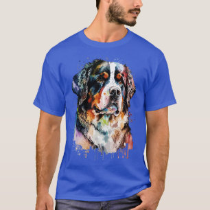 Berner Sennenhund Aquarell-Porträt T-Shirt