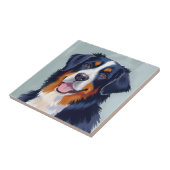 Berner Sennenhund | Aquarellmalerei Fliese (Seite)