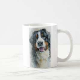 Berner Sennenhund Aquarellporträt Kaffeetasse