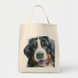 Berner Sennenhund-Aquarellporträt Tragetasche