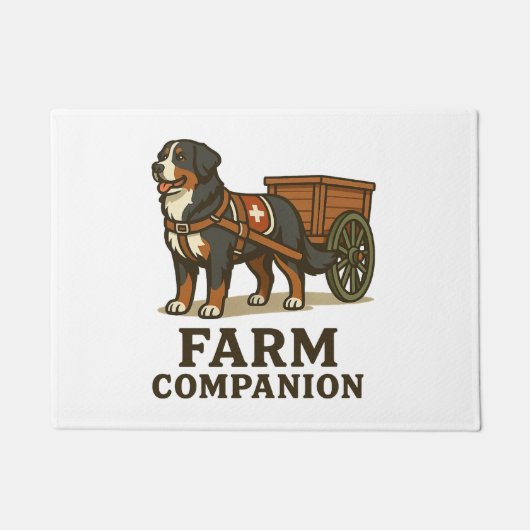 Berner Sennenhund arbeitender landwirtschaftlicher Fußmatte (Vorderseite)