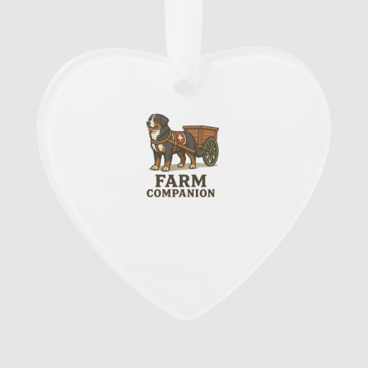 Berner Sennenhund arbeitender landwirtschaftlicher Ornament (Vorderseite)