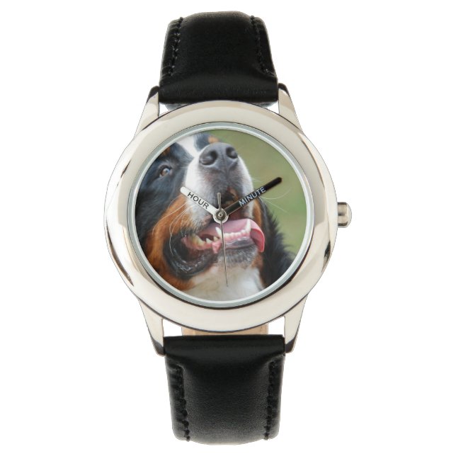 Berner Sennenhund Armbanduhr (Vorderseite)