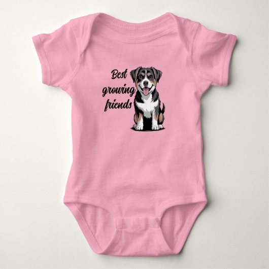 Berner Sennenhund  Baby Strampler (Vorderseite)