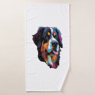 Berner Sennenhund Bunt  Badehandtuch