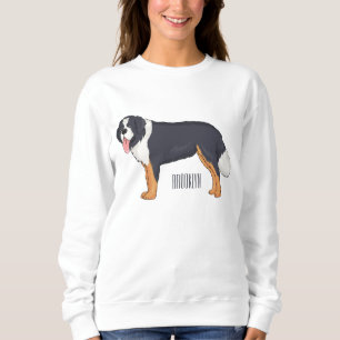 Berner Sennenhund Cartoon-Illustration Sweatshirt