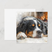 Berner Sennenhund Dankeskarte (Vorne/Hinten)