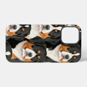 Berner Sennenhund Dekoratives Nahtloses Muster iPhone Hülle (Rückseite (Horizontal))