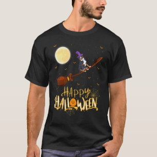 Berner Sennenhund fährt mit der Hexe auf der Schro T-Shirt