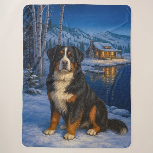 Berner Sennenhund Feiertag Sherpadecke (Vorderseite)
