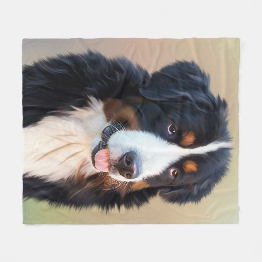 Berner Sennenhund Fleecedecke (Vorderseite (Horizontal))