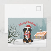 Berner Sennenhund Frohe Weihnachten Doodle  (Vorne/Hinten)