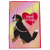 Berner Sennenhund Geburtstag Mittlere Geschenktüte (Vorderseite)