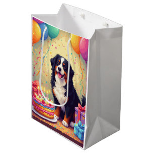 Berner Sennenhund-Geburtstagsfeier Mittlere Geschenktüte