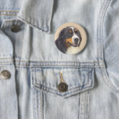 Berner Sennenhund Gemälde - Originale Hundekunst Button (Beispiel)