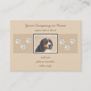 Berner Sennenhund Gemälde - Originale Hundekunst Visitenkarte