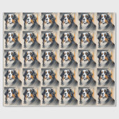 Berner Sennenhund Geschenkpapier (Flach)