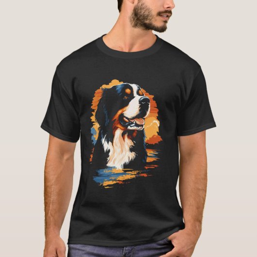 Berner Sennenhund Grafik T-Shirt (Vorderseite)
