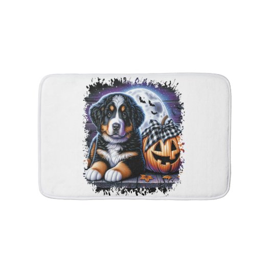 Berner Sennenhund Halloween Badematte (Vorderseite)