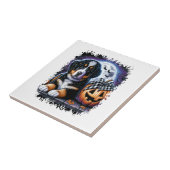 Berner Sennenhund Halloween Fliese (Seite)