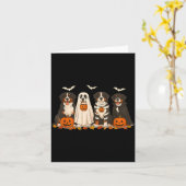 Berner Sennenhund Halloween Karte (Gelbe Blume)