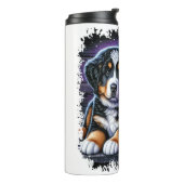 Berner Sennenhund Halloween Thermosbecher (Nach links gedreht)