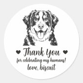 Berner Sennenhund Hochzeitsgeschenk Aufkleber (Vorderseite)