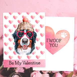 Berner Sennenhund ich wuffe dich Valentinstag Feiertagskarte