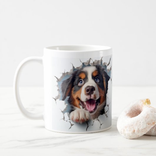 Berner Sennenhund   Kaffeetasse (Mit Donut)