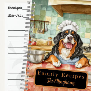 Berner Sennenhund Koch Spiral Rezeptbuch Notizblock