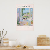 Berner Sennenhund Kunstprint im Monet-Stil mit Blu Poster (Küche)