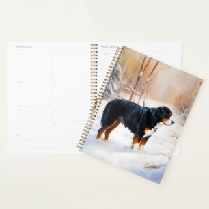 Berner Sennenhund Lass es schneien Weihnachten Planer