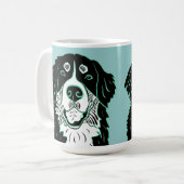 Berner Sennenhund Latte Tasse (Vorderseite Links)