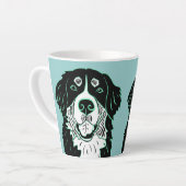 Berner Sennenhund Latte Tasse (Linke Ecke)