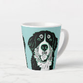 Berner Sennenhund Latte Tasse (Rechte Ecke)