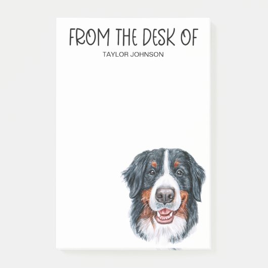 Berner Sennenhund Liebhaber Post-it Notes Klebezettel (Vorderseite)